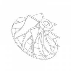 Roată compresor 1200-016-750T-0001 pentru turbine  GARRET  model GTD1444VZ  (BILLET)